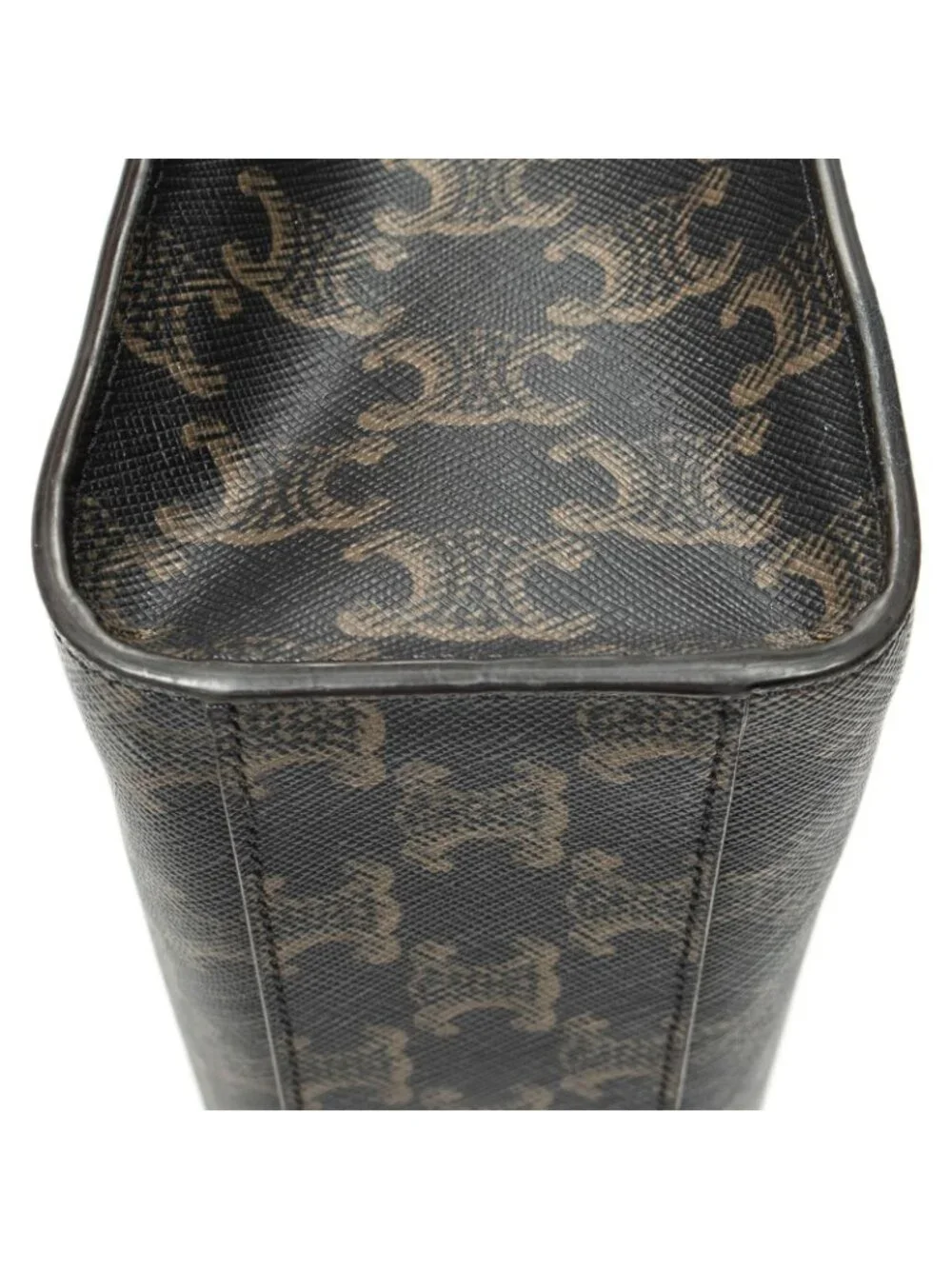 Celine Small Vertical Cover Tote Brown Triomphe Canvas